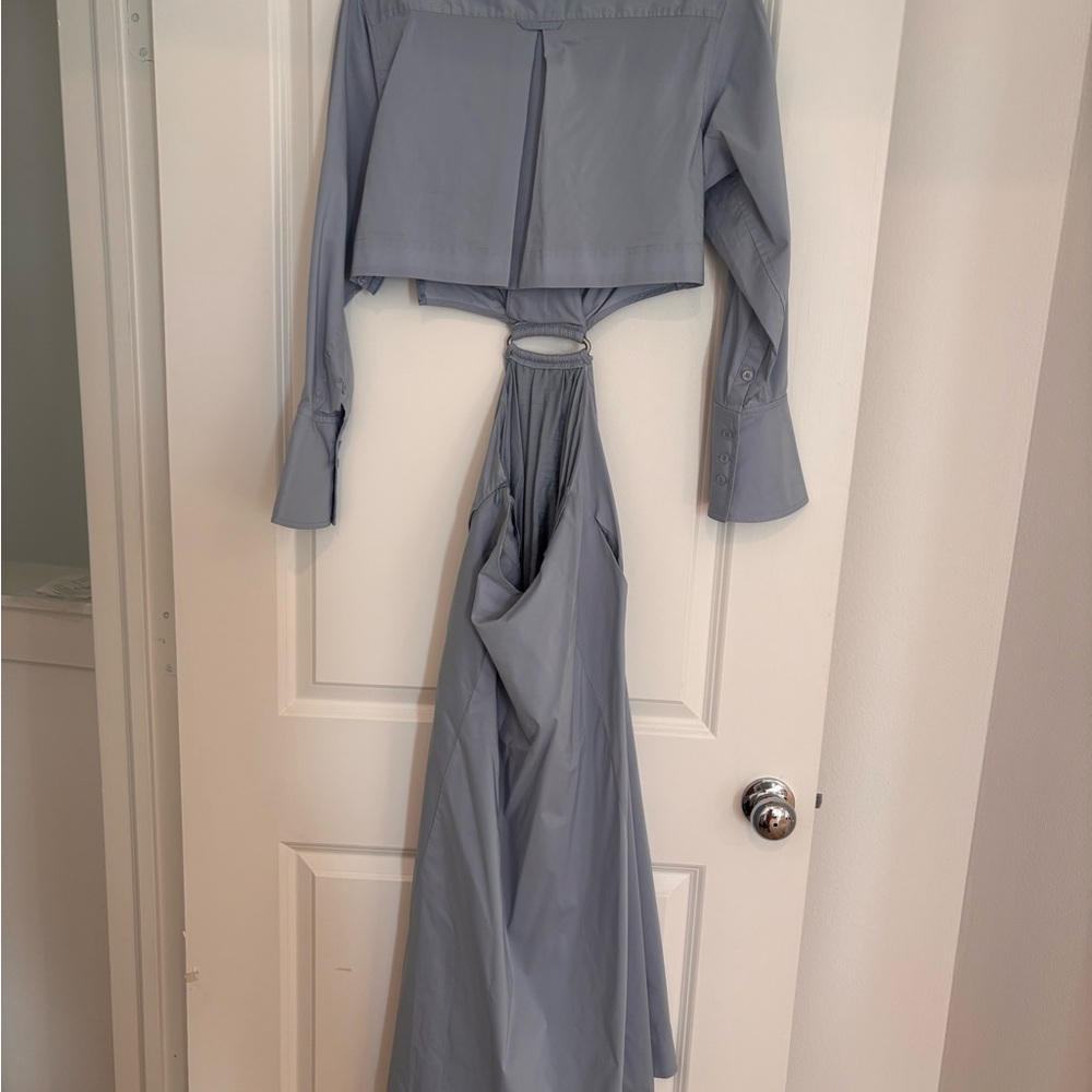 Jonathan Simkhai Light Blue Long Sleeve Dress - Picture 3 of 5